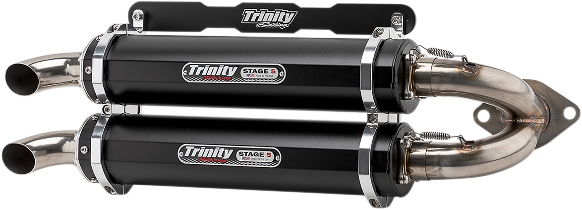 Stage 5 Slip On Exhaust - Dual Black Mufflers - For 18-21 RZR RS1 - Click Image to Close