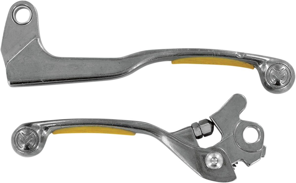 Natural/Yellow Competition Lever Set - For 04-15 Suzuki RM RMZ - Click Image to Close