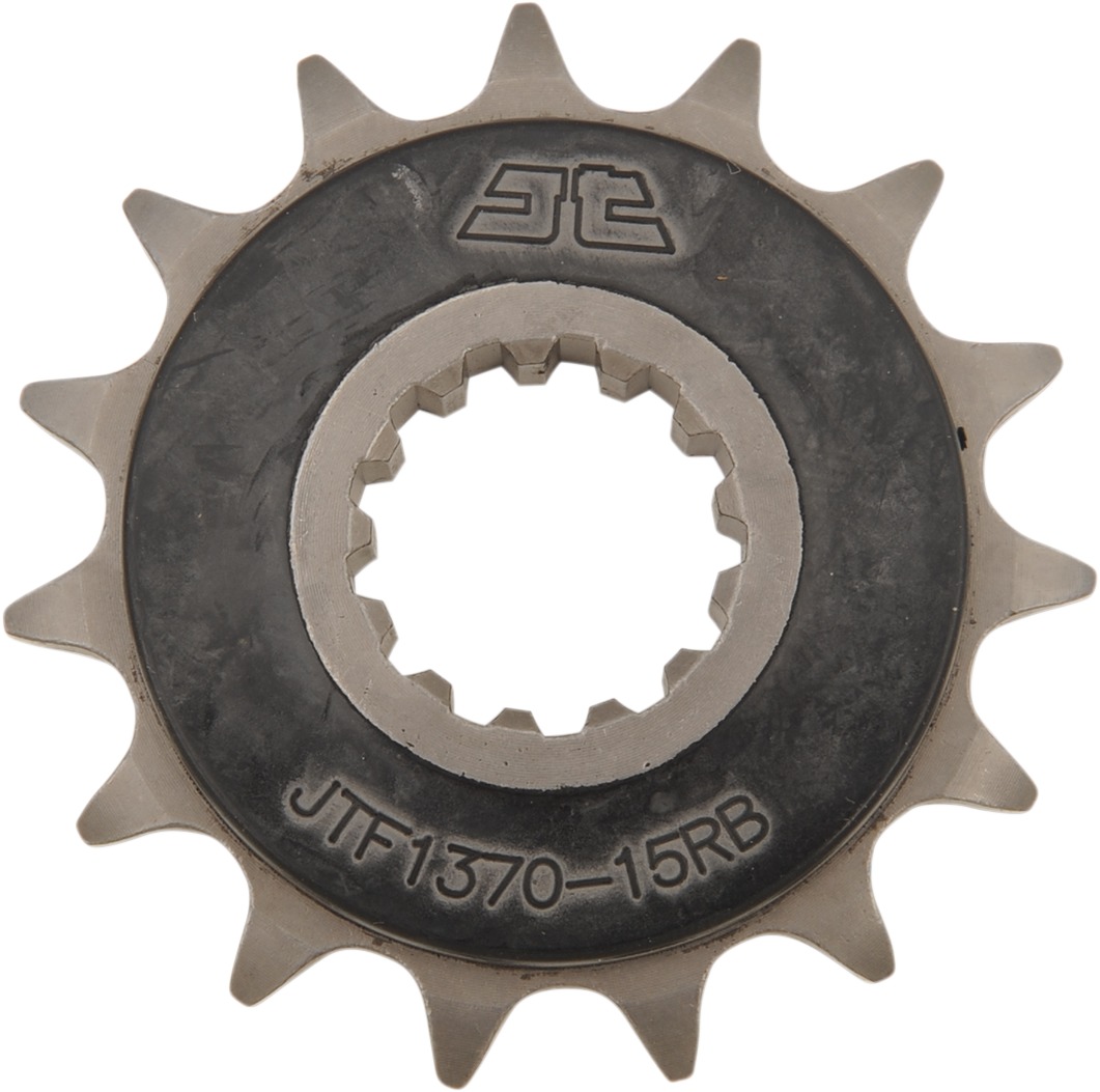 Front Steel Countershaft Sprocket w/ Rubber Damper - 15 Tooth 525 - Click Image to Close