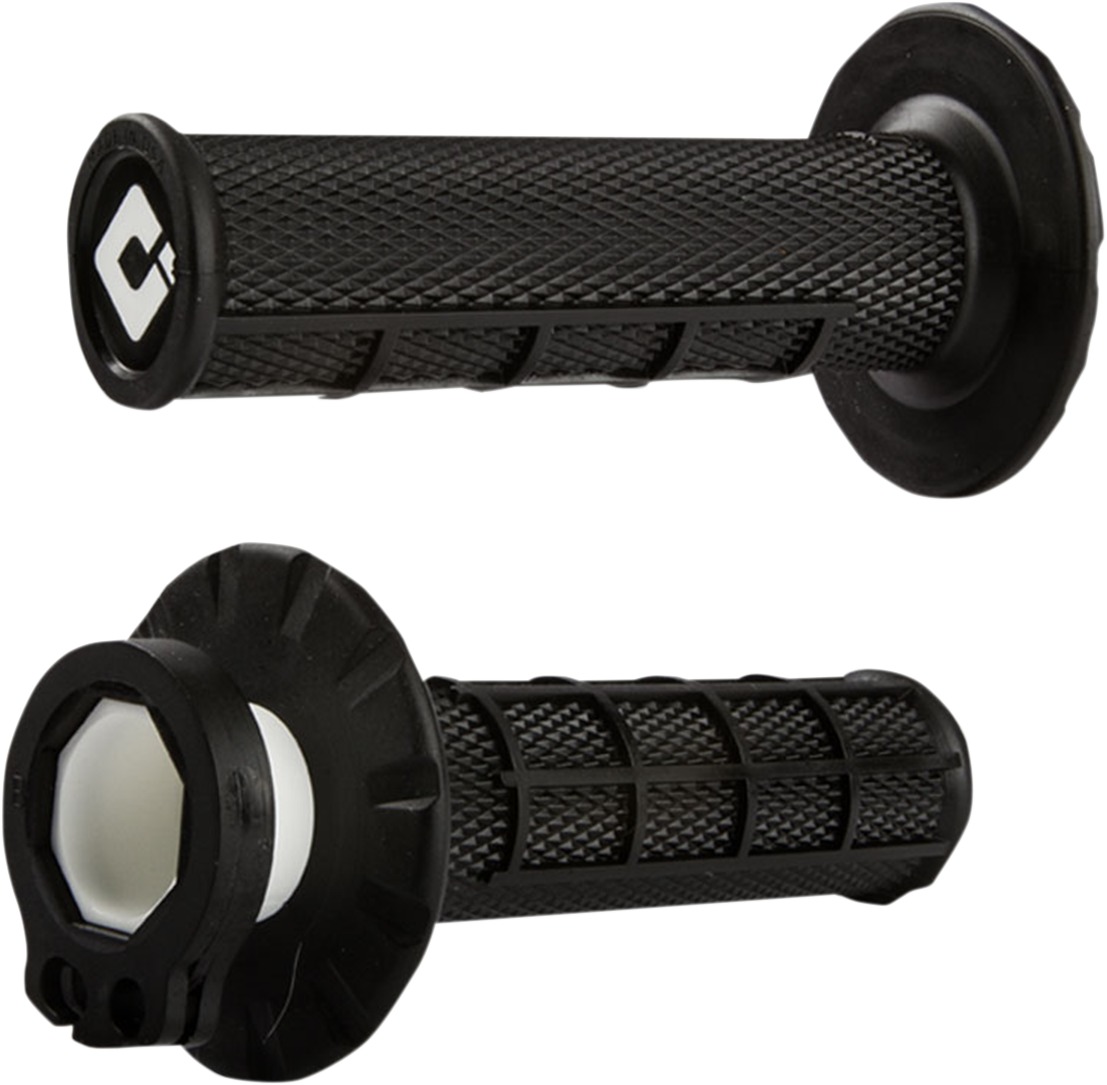 MX V2 Lock On MX Grips System - Half Waffle, Black - Click Image to Close