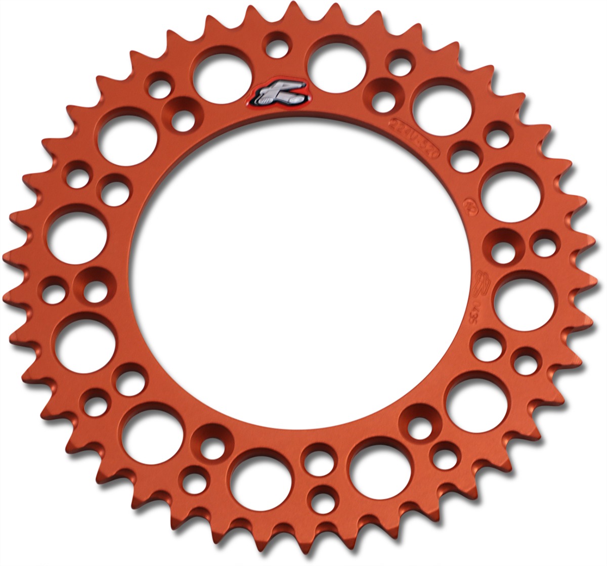 7075-T6 Aluminum 42T Rear Sprocket Orange - Click Image to Close