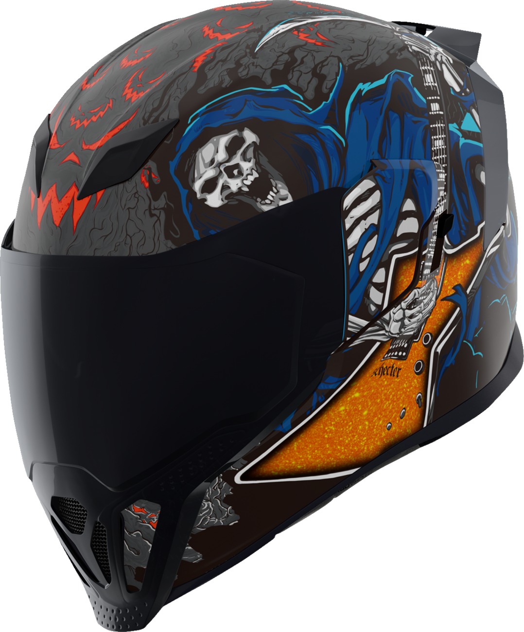 ICON Airflite Trick or Street 4 Helmet 2XL Black - Full-face helmet with Trick or Street 4 graphic - Click Image to Close