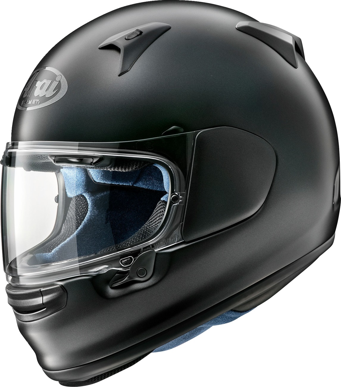 Arai Regent-X Solid Helmet Black Frost XS - Full-face helmet with matte black finish - Click Image to Close