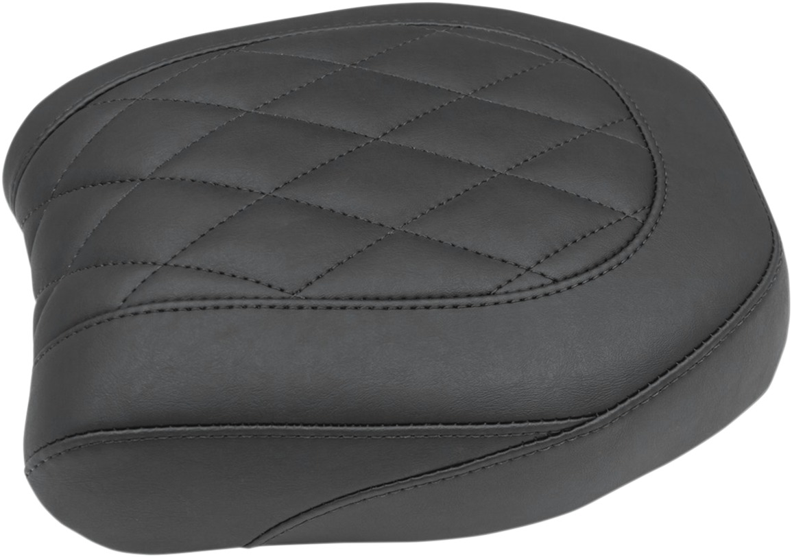 Tripper Diamond Synthetic Leather Wide Pillion Pad - For 14-17 HD FXDF - Click Image to Close