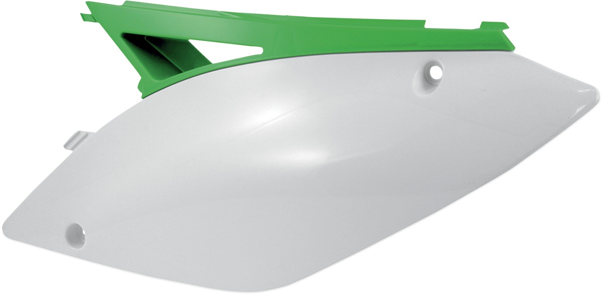 Side Panels - White/Green - For 09-12 Kawasaki KX250F 09-11 KX450F - Click Image to Close