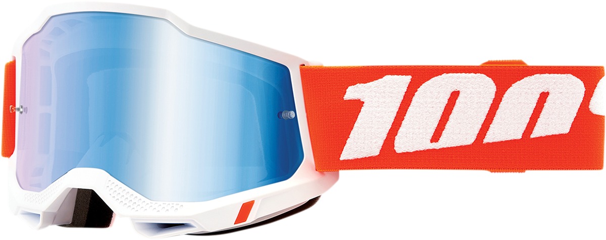 Accuri 2 White / Orange / Sevastopol Goggles - Blue Mirrored Lens - Click Image to Close