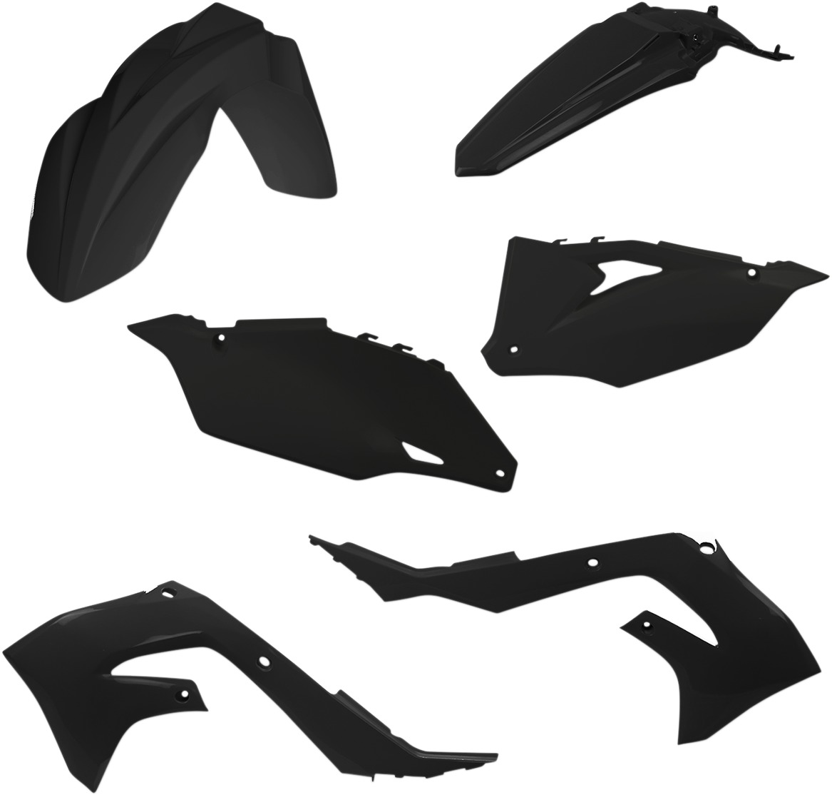 Black Plastic Kit - For 19-23 KX450 / KX450X & 21-23 KX250F / KX250X - Click Image to Close