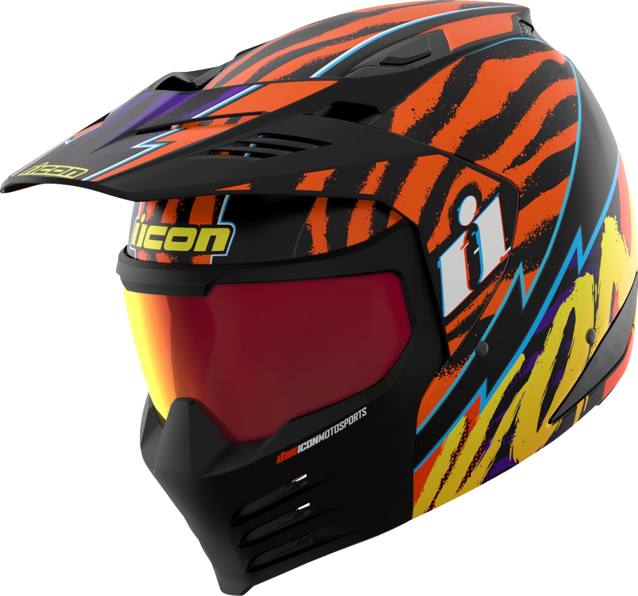 ICON Elsinore Rad Dawn Helmet 3XL - Modular helmet with fog-free MX shield - Click Image to Close