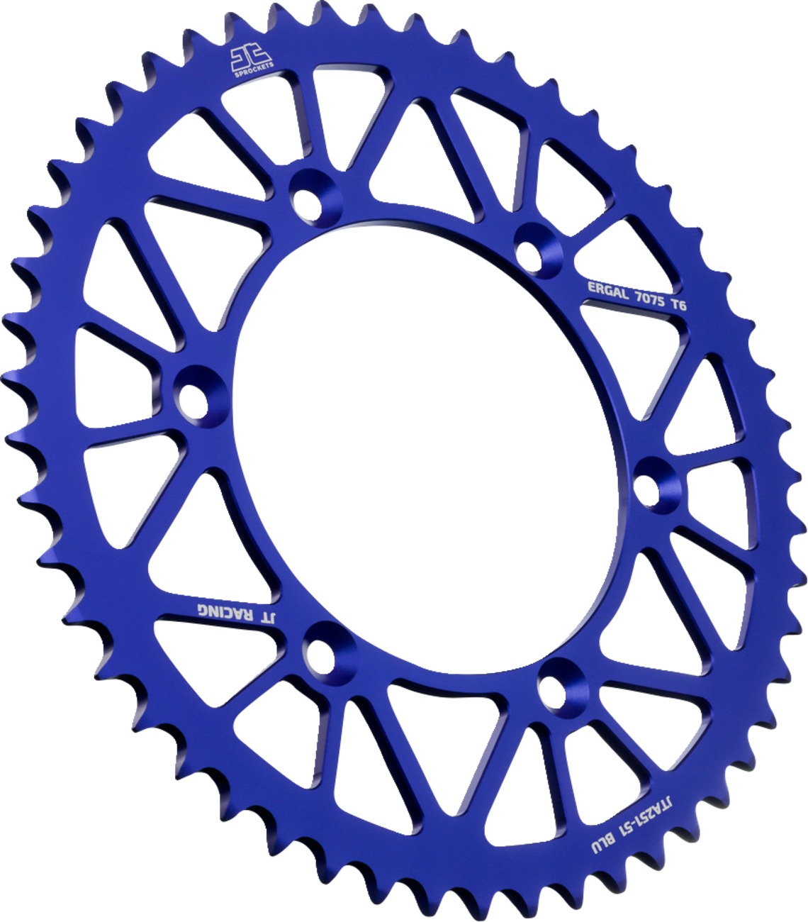 Blue Aluminum Rear Sprocket - 51 Teeth 520 Pitch - Click Image to Close