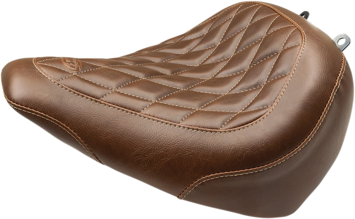 Tripper Diamond Synthetic Leather Brown Solo Seat - For 18-19 HD FXBR - Click Image to Close