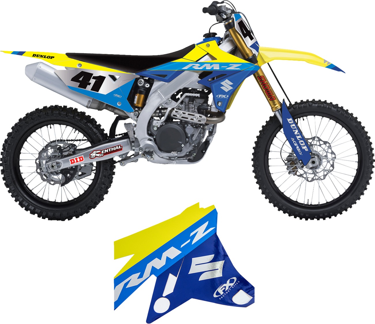 Candy Chrome Series Airbox/Shroud Graphics Kit - For 19-24 Suzuki RMZ250 RMZ450 - Click Image to Close