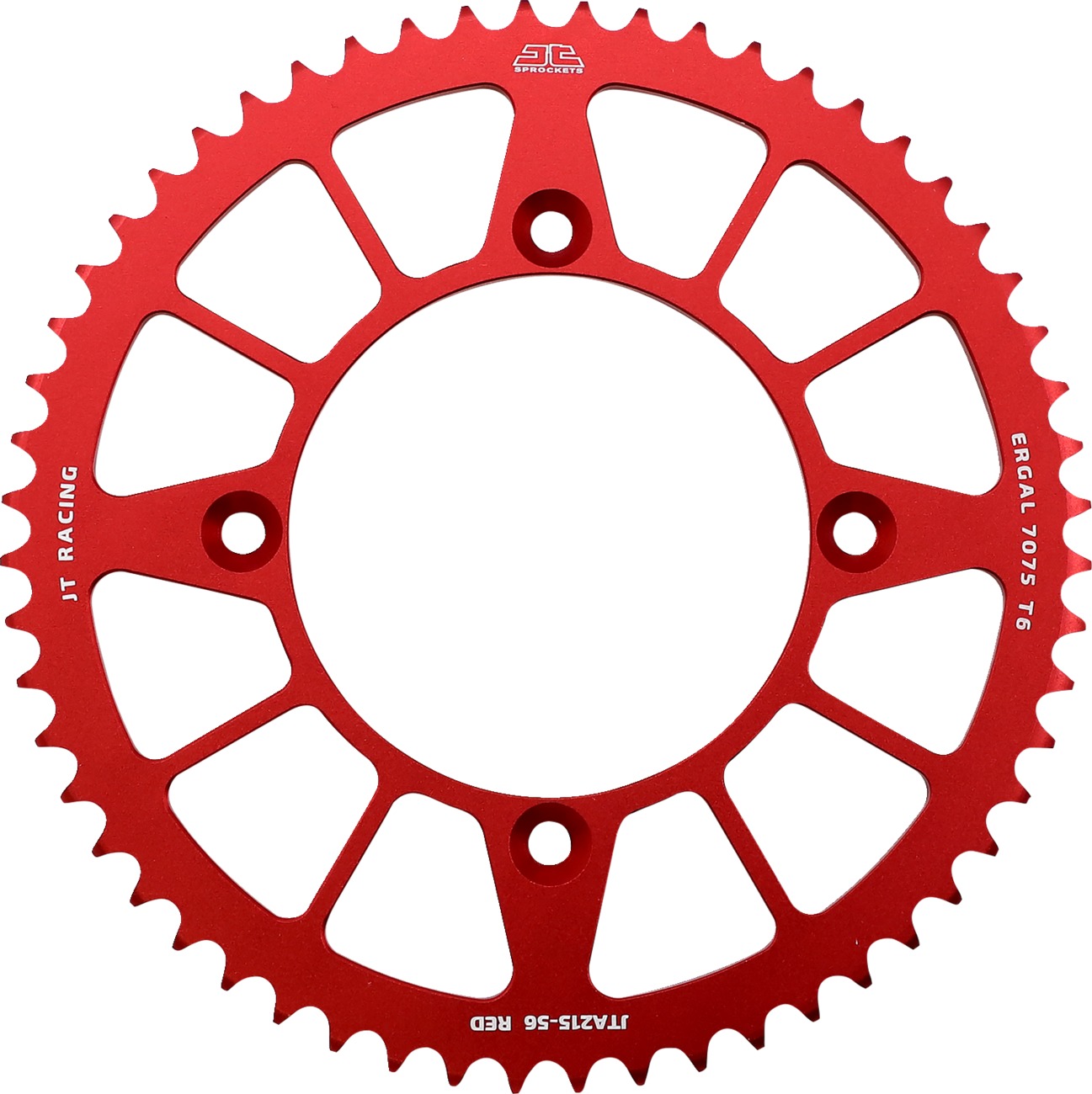 Red Aluminum Rear Sprocket - 56 Teeth 420 Pitch - Click Image to Close