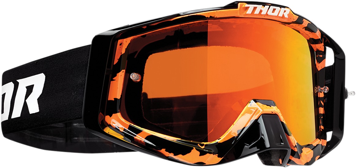 Sniper Pro Orange / Black Rampant Goggles - Orange Dual Lens - Click Image to Close