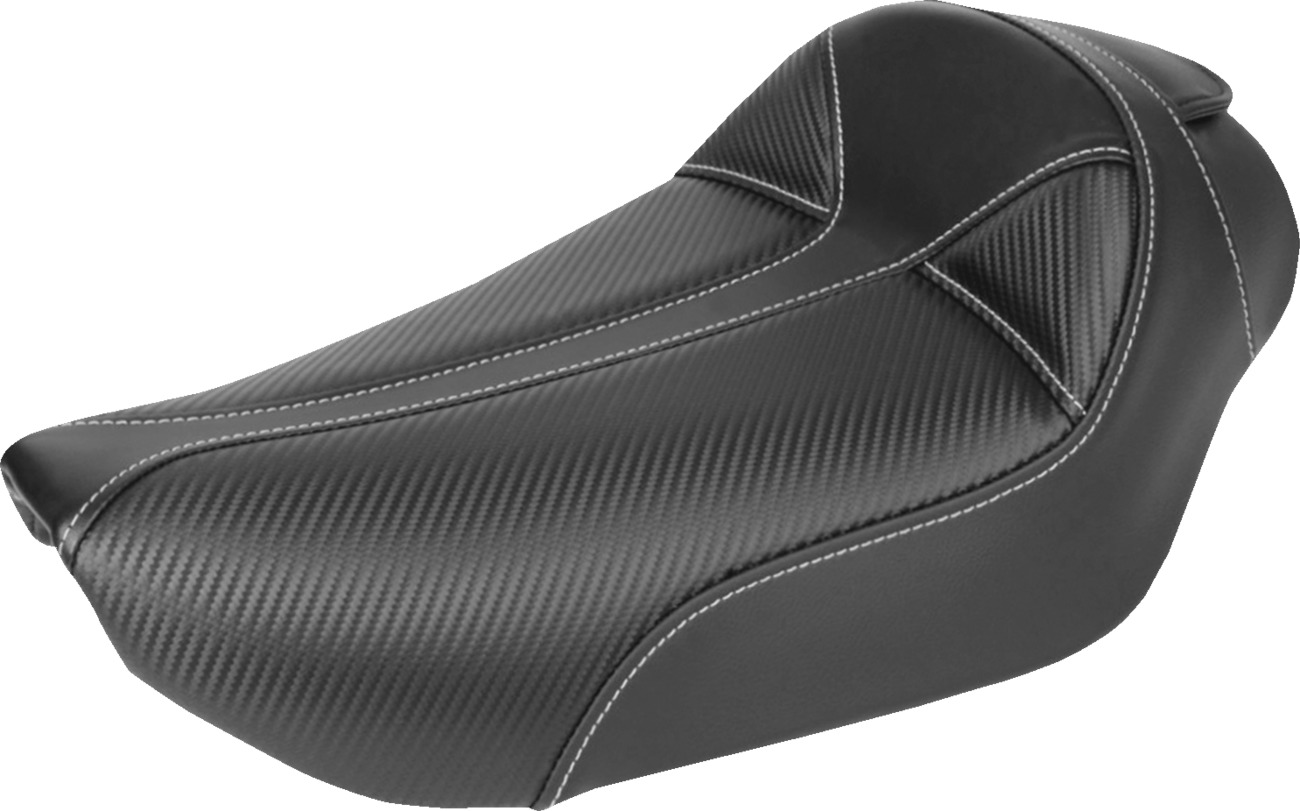 Dominator Stitched Solo Seat Black Gel - For 96-03 Harley FXD - Click Image to Close