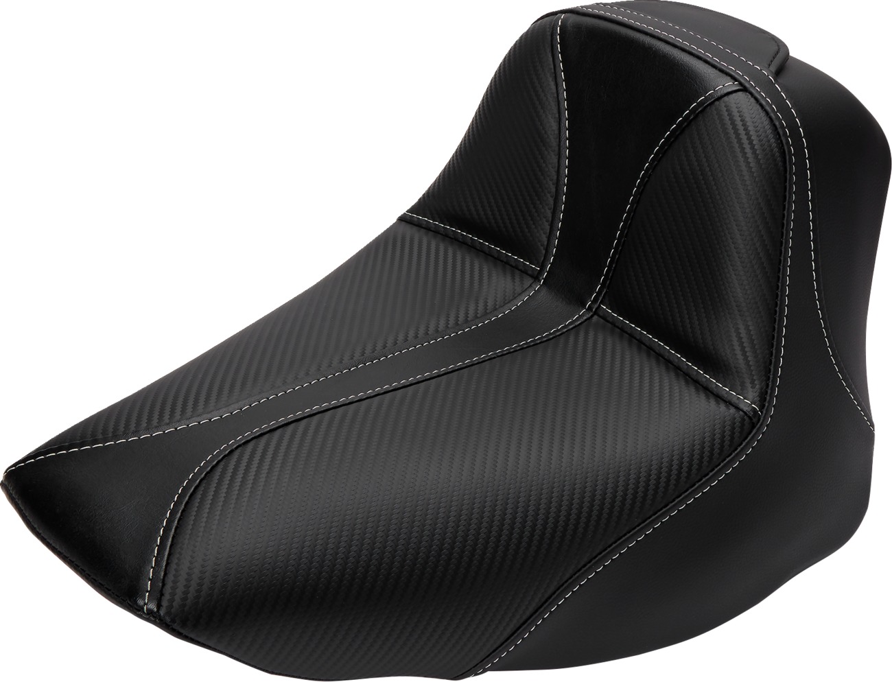 Dominator Stitched Solo Seat Black Gel - For HD FLSTN FLSTC - Click Image to Close