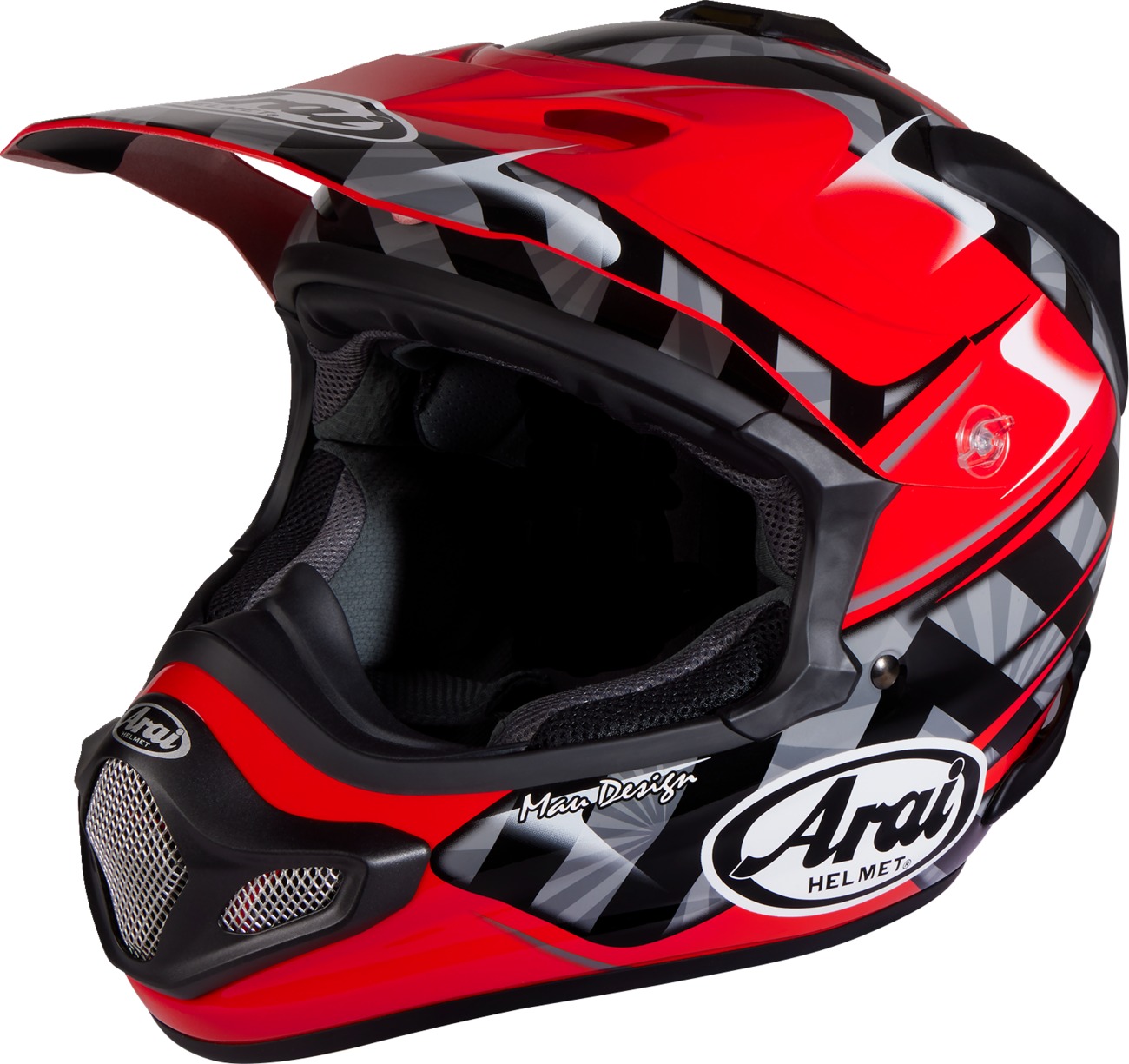 Arai VX-Pro4 Scoop Helmet Red Small - Off-road helmet with Scoop graphic - Click Image to Close