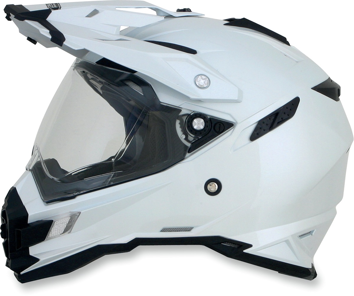 FX-41DS Full Face Dual-Sport Helmet Gloss White X-Large - Click Image to Close