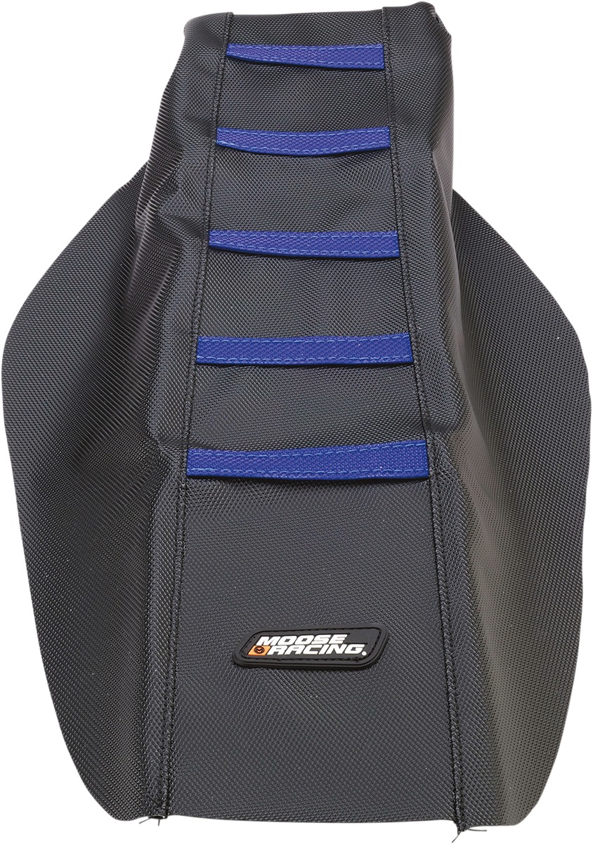 Black/Blue Ribbed Seat Cover - For 14-18 Yamaha YZ250F YZ450F - Click Image to Close