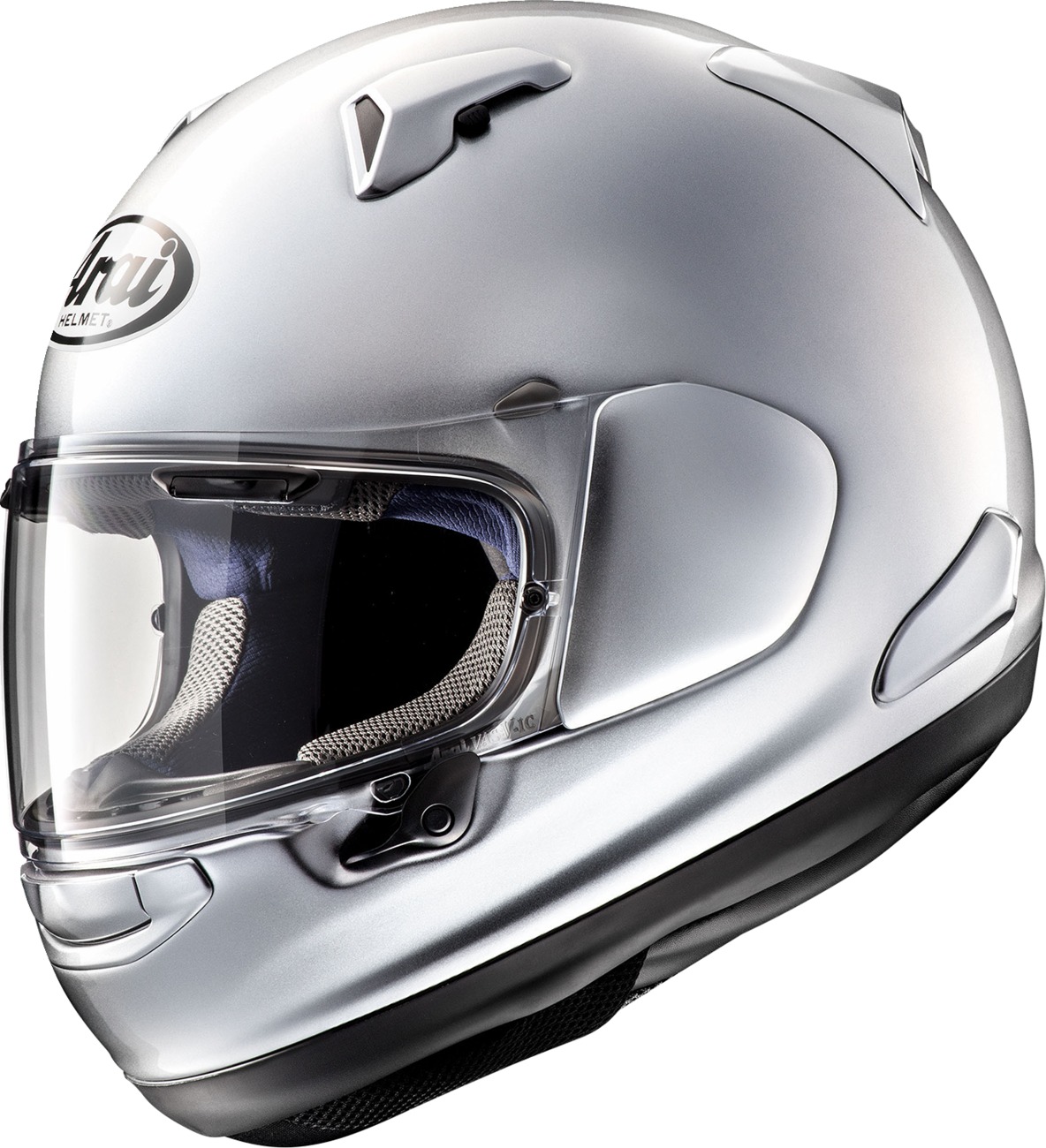 Arai Quantum-X Solid Helmet XS Aluminum Silver - Full-face helmet in Aluminum Silver, size XS - Click Image to Close