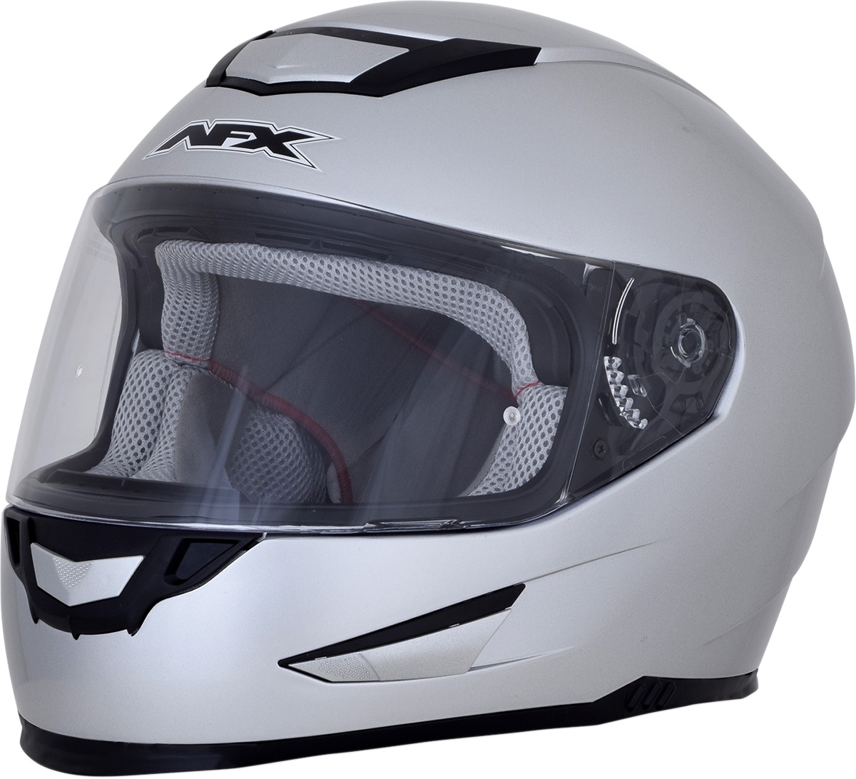 FX-99 Full Face Street Helmet Silver Small - Click Image to Close