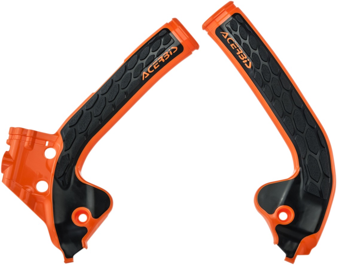 X-Grip Frame Guards Orange/Black - For 18-23 Gas Gas Husqvarna KTM 85 - Click Image to Close