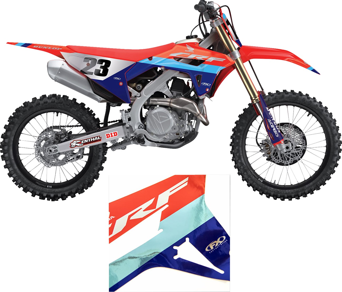 Candy Chrome Series Airbox/Shroud Graphics Kit - For 17-21 Honda CRF250R CRF450R - Click Image to Close