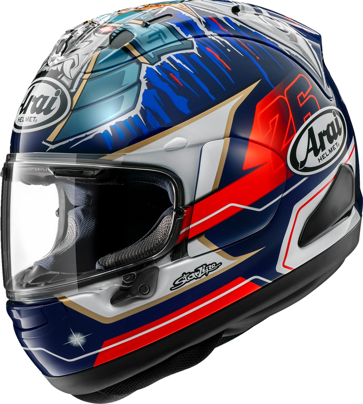 Arai Corsair-X Dani Samurai-3 Helmet - Small - Full-face helmet with Dani Samurai-3 graphic - Click Image to Close