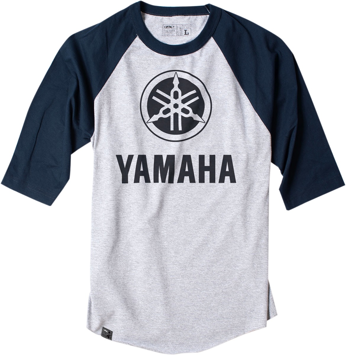 Men's Yamaha Baseball Tee - Yamaha Bb Tee Hthr Nvy Lg - Click Image to Close