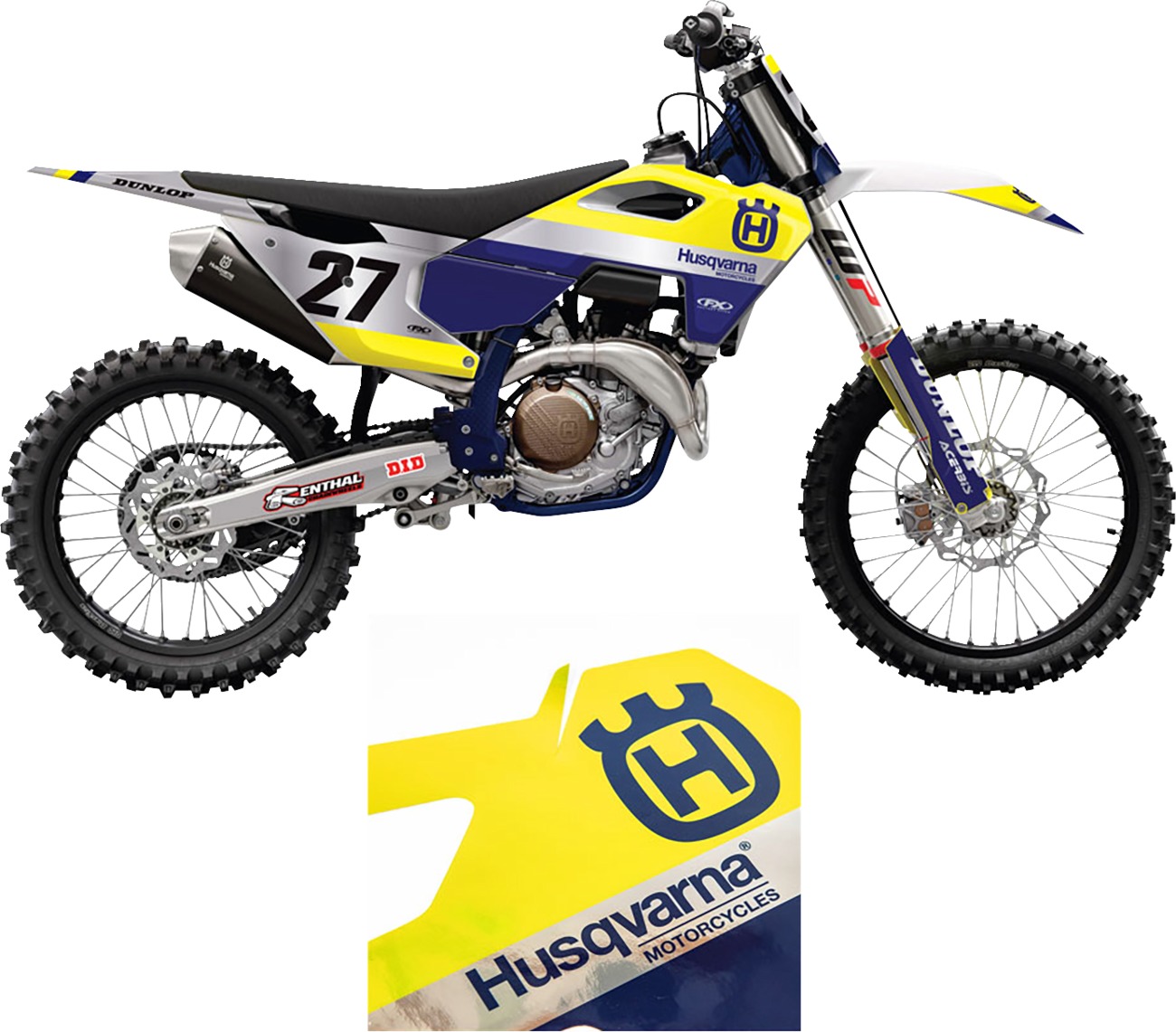 Candy Chrome Series Airbox/Shroud Graphics Kit - For 18-23 Husqvarna - Click Image to Close