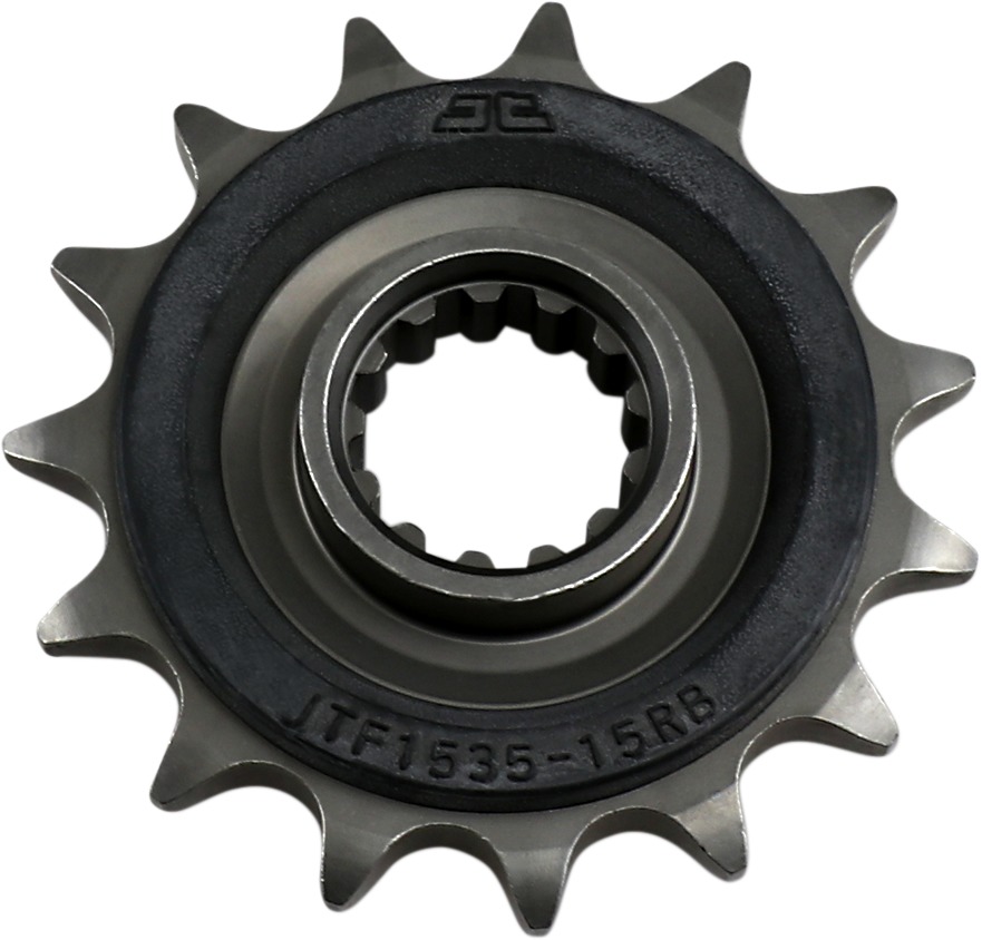 Steel Front Sprocket w/ Rubber Damper - 15 Teeth - New JT! - Click Image to Close