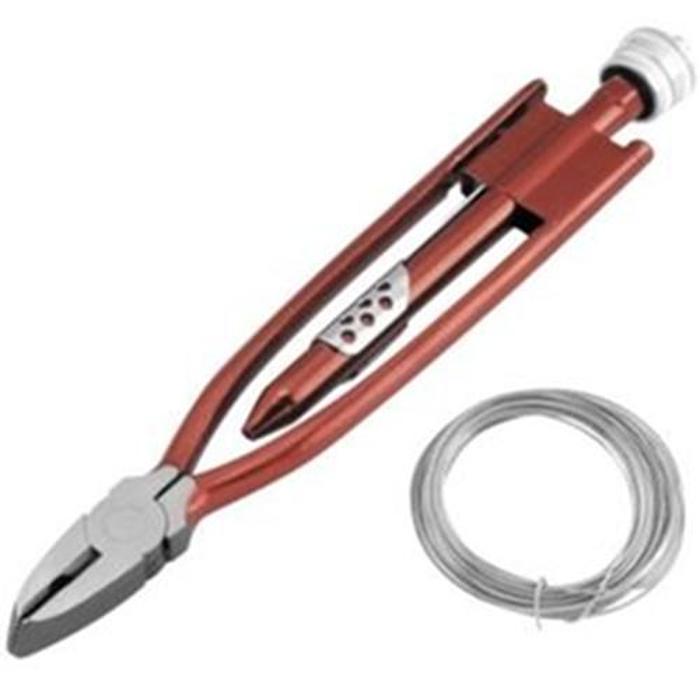 Safety Wire Pliers With 25' Stainless Steel Wire - Large 9" - Click Image to Close