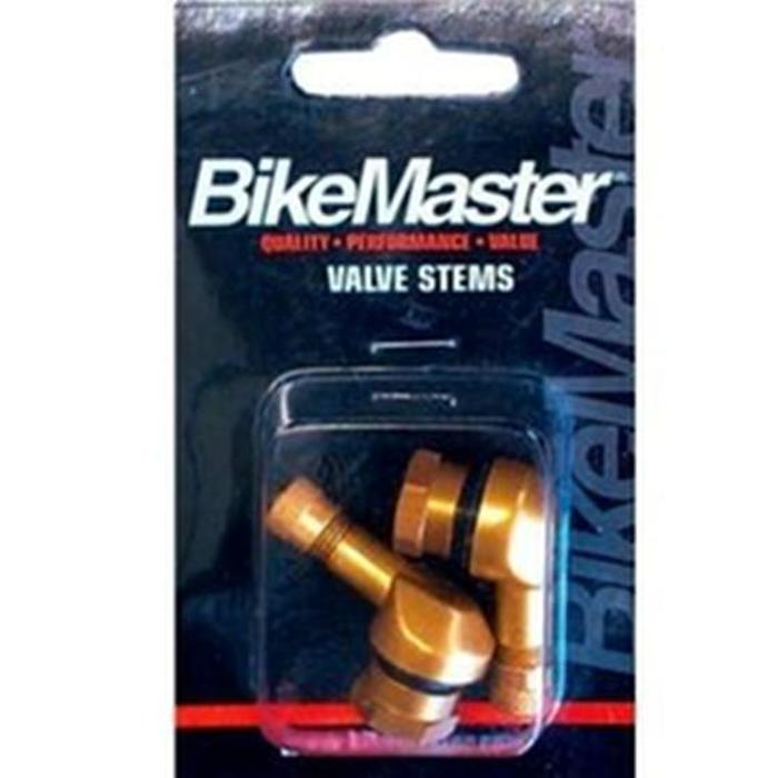 Motorcycle Valve Stems - 10mm Gold - Pair - Click Image to Close