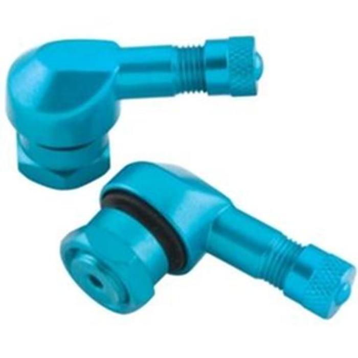 Motorcycle Valve Stems - 11.3mm Blue - Pair - Click Image to Close