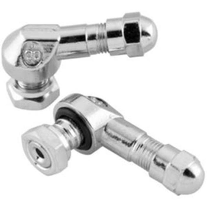 Motorcycle Valve Stems - 8mm Chrome - Pair - Click Image to Close