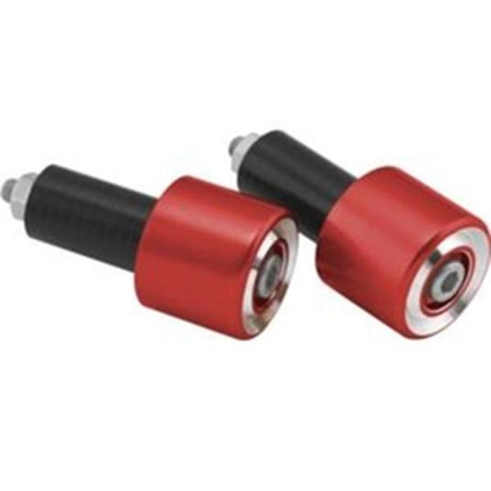 Anodized Aluminum Motorcycle Billet Bar Ends - Red - Click Image to Close