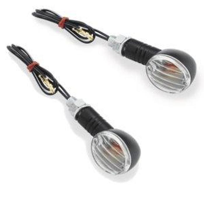 Mini Stalk Marker Light Round - Clear Lens - Black Housing - Click Image to Close