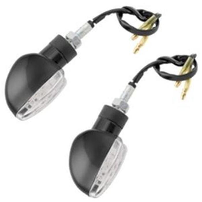 LED Turn Signals Spade Black Amber L.E.D. - Click Image to Close