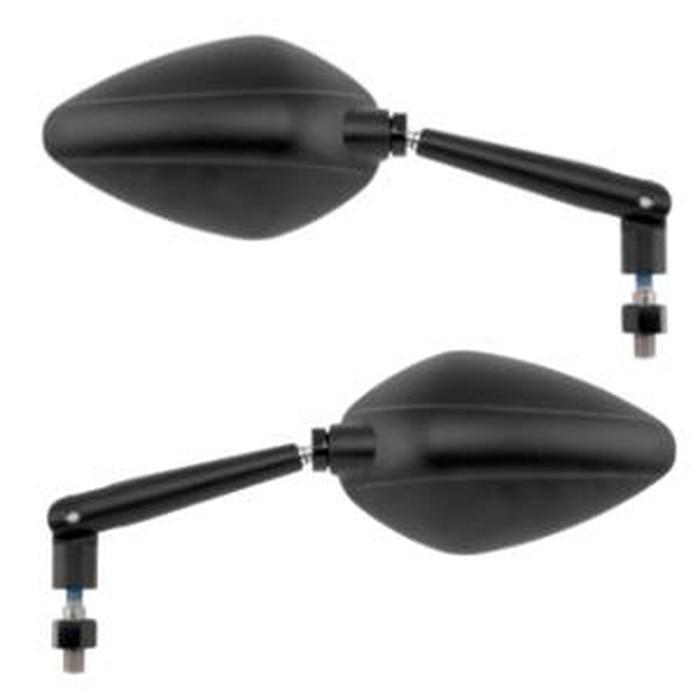 Candy Drop Standard Motorcycle Mirror - Black - w/ M10 mounting bolts - Click Image to Close