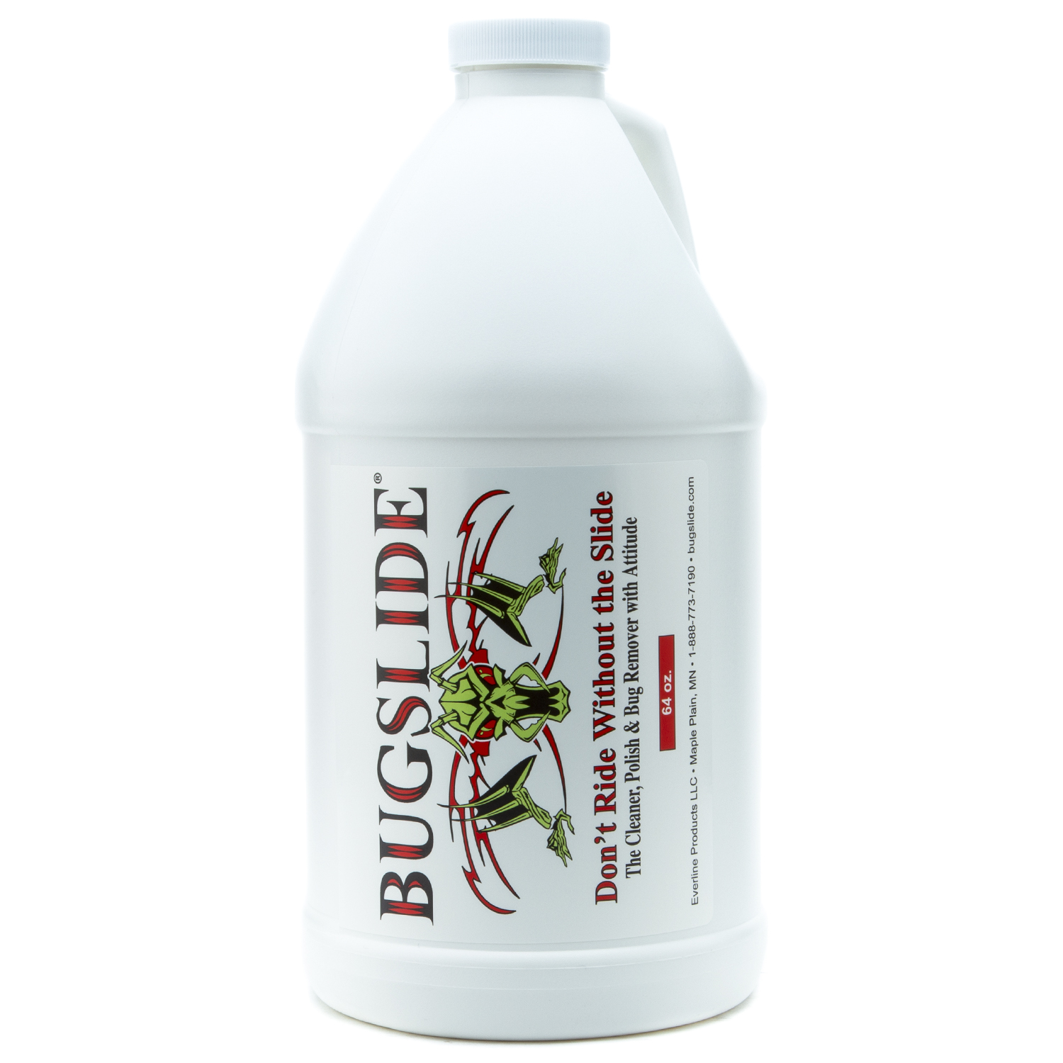 64oz. BugSlide Refill Bottle - DON'T RIDE WITHOUT THE SLIDE - Click Image to Close