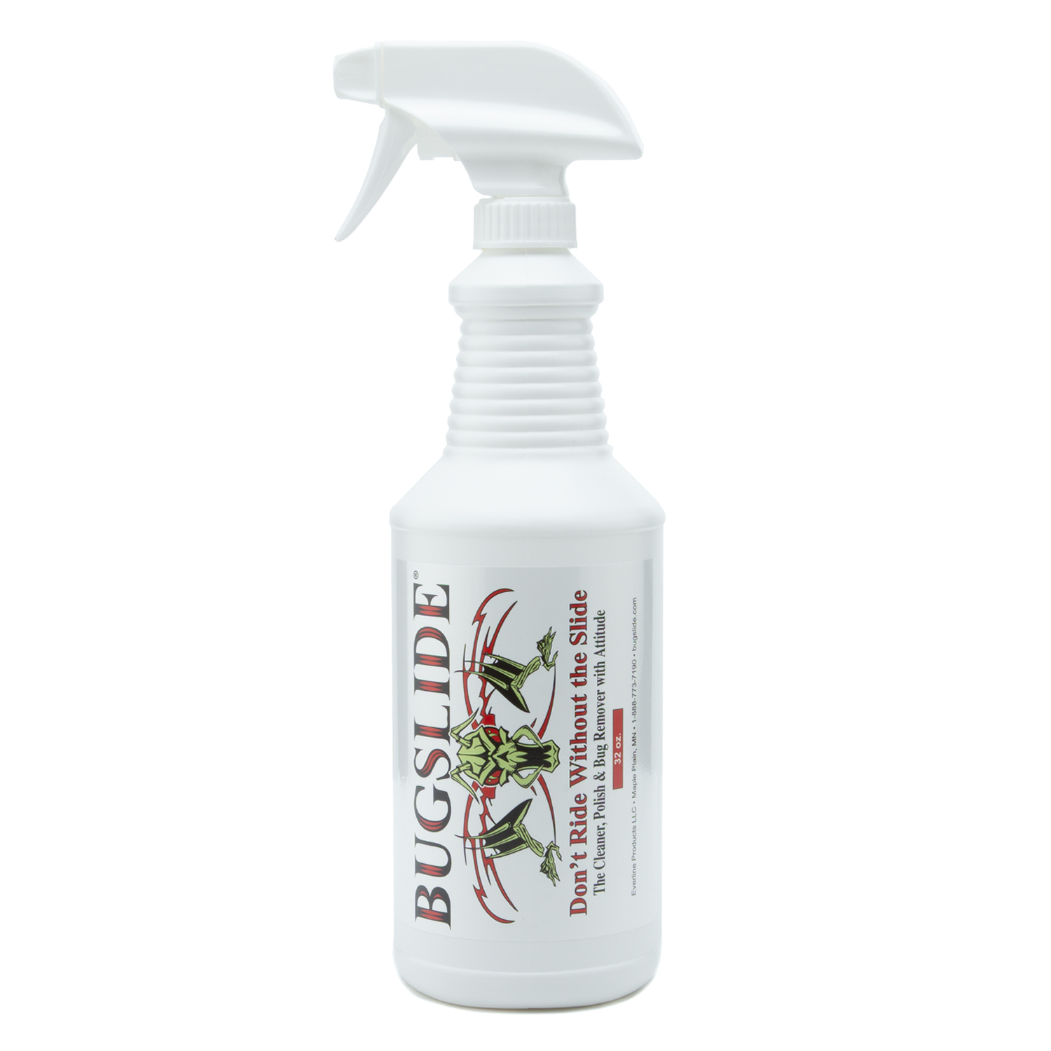 32oz. BugSlide Spray Bottle - DON'T RIDE WITHOUT THE SLIDE - Click Image to Close