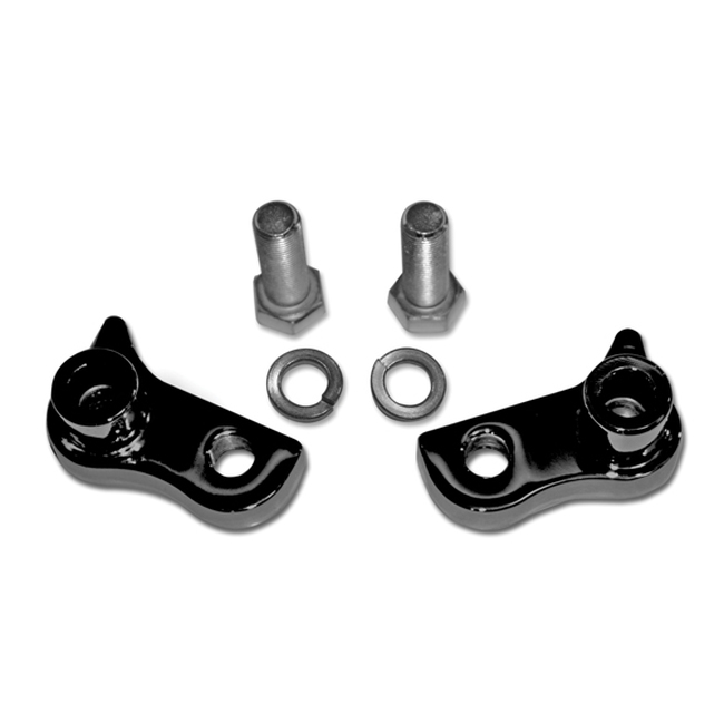 Black Rear Lowering Block Kit - For 06-16 Harley Davidson FXD/FXDWG - Click Image to Close