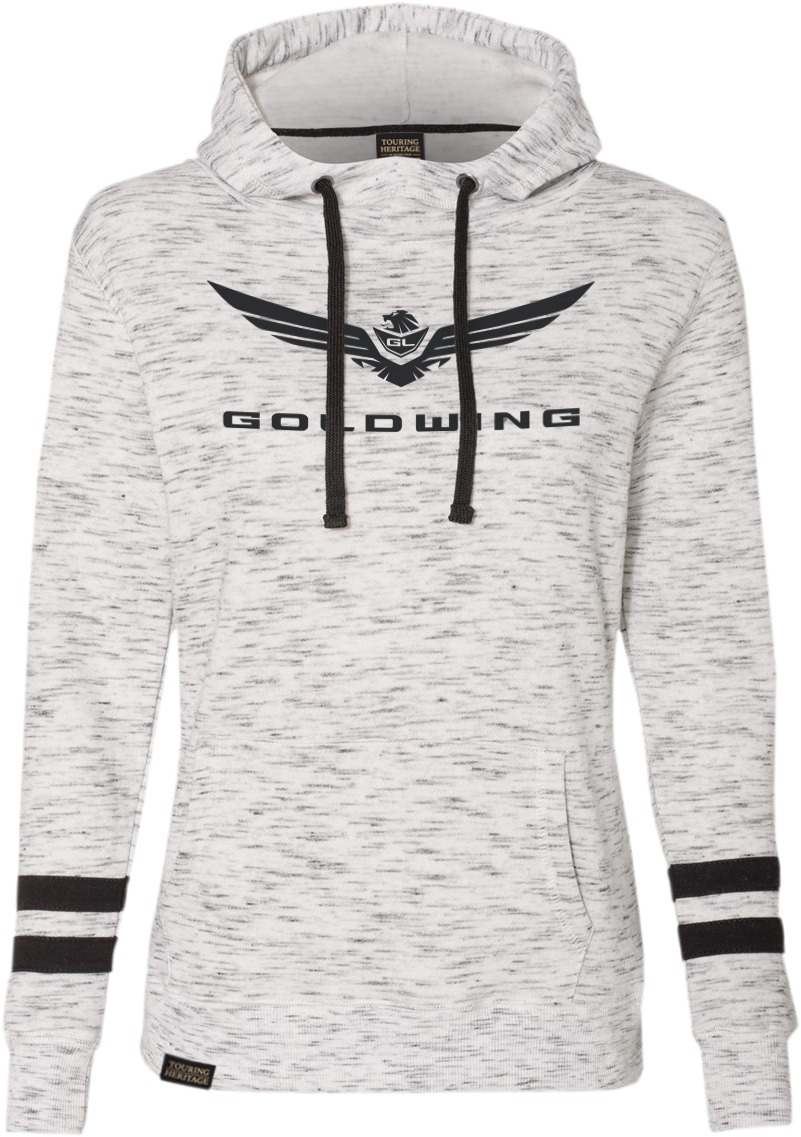 Women's Gold Wing Bold Hoody - Gw Bold Hoody Whtblk Wlg - Click Image to Close