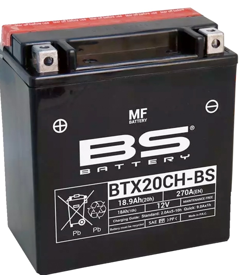 Maintenance Free Sealed Battery - Replaces YTX20CH-BS - Click Image to Close