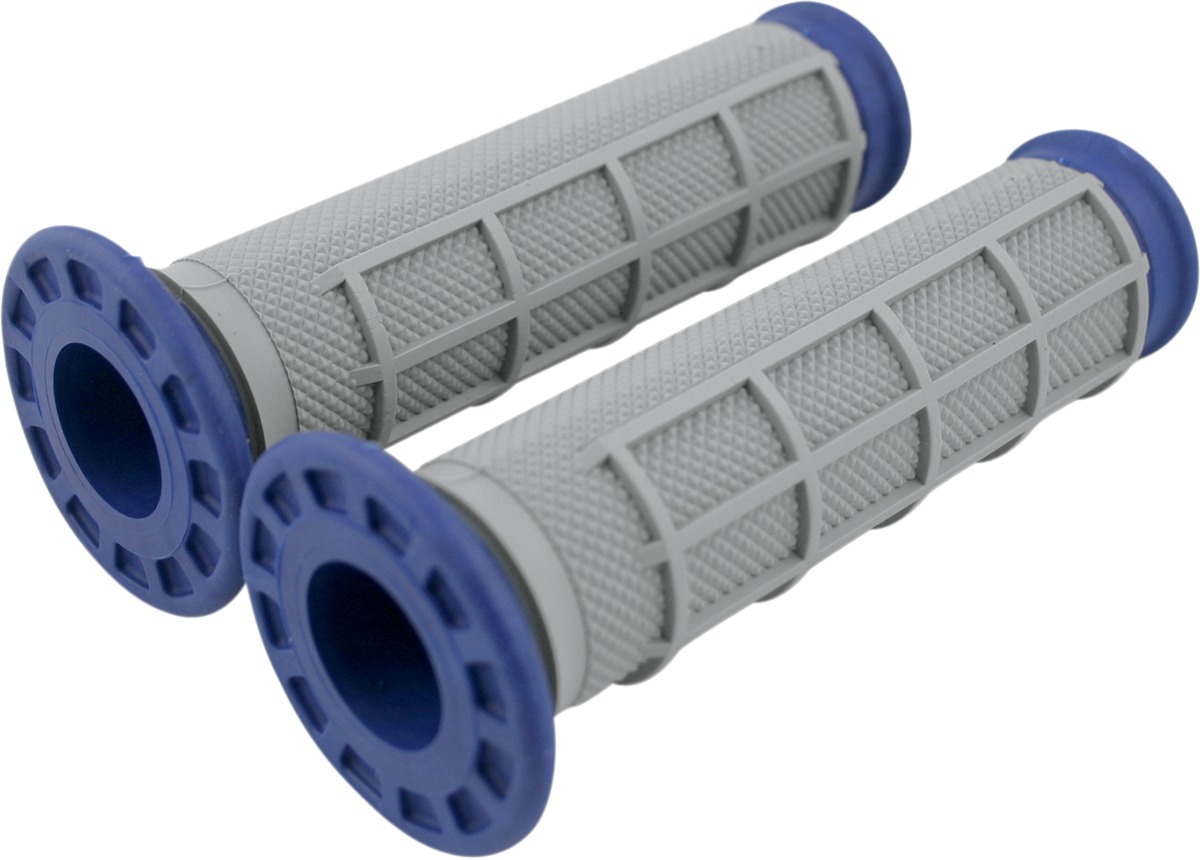 ATV Dual Compound Grips 1/2 Waffle - Blue - Click Image to Close