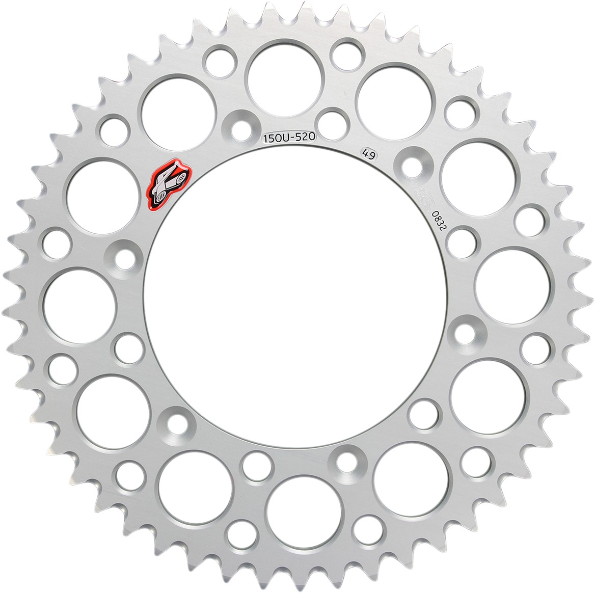 Rear Sprocket Grooved - Silver 520-49 Teeth - For 02-23 Yamaha YZ 125/ YZ 250/F/X/ YZ450F - Click Image to Close