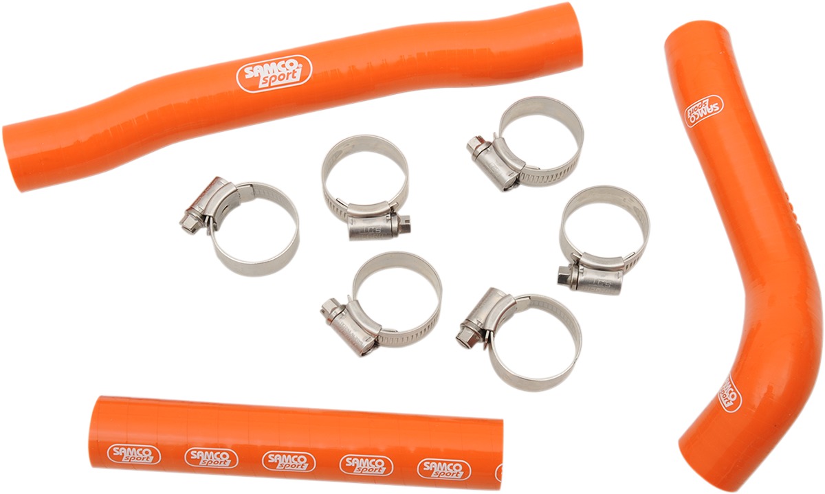 Orange Race Hose Kit w/Clamps - For 16-18 KTM 125 SX 150 SX XC-W - Click Image to Close