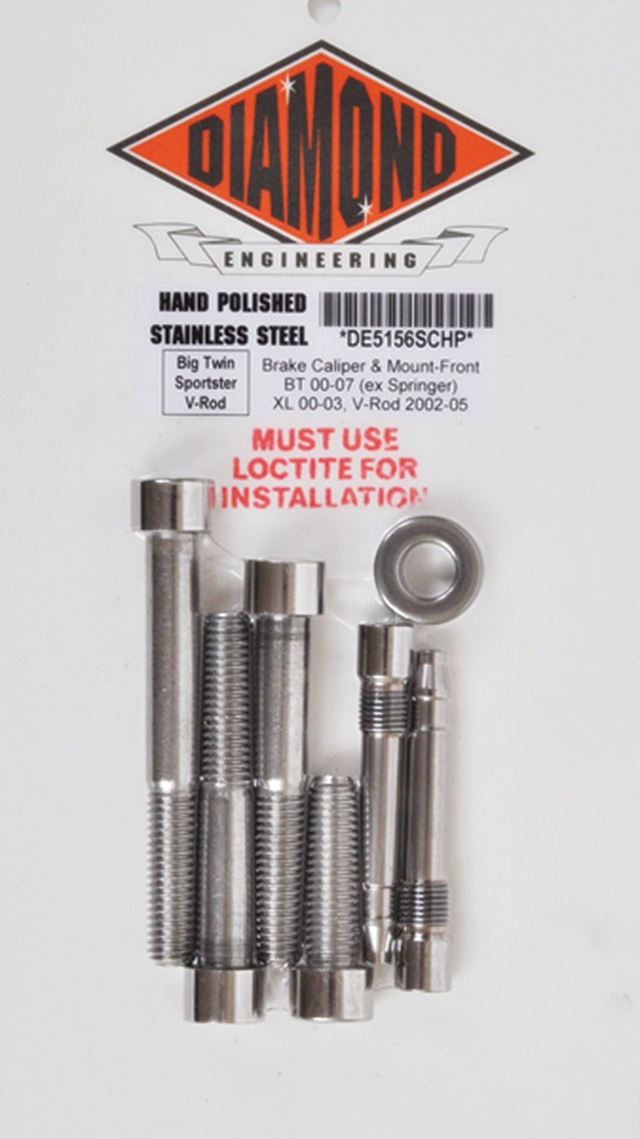 Stainless Steel Bolt Kit For Front Caliper - Click Image to Close