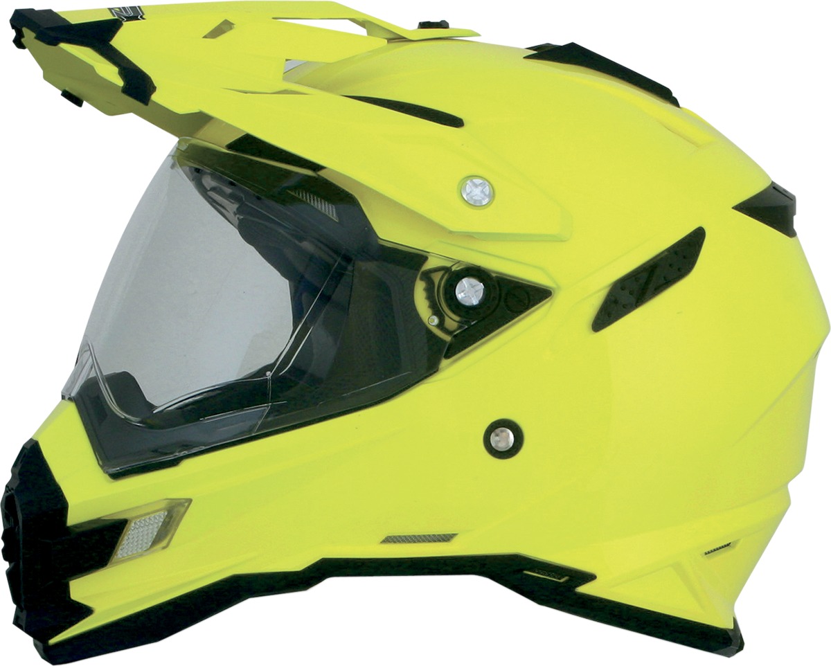 FX-41DS Full Face Dual-Sport Helmet Gloss Hi-Vis Yellow Large - Click Image to Close