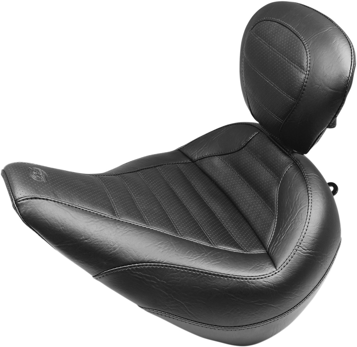 Tuck and Roll Vinyl Solo Seat w/Backrest - For 18-19 HD FXBR Breakout - Click Image to Close