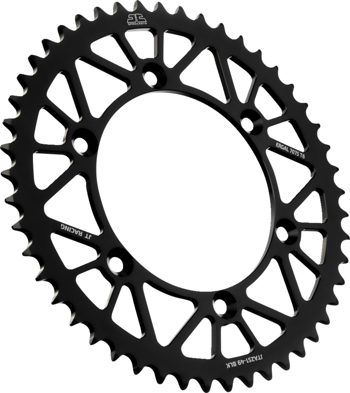 Black Aluminum Rear Sprocket - 49 Teeth 520 Pitch - Click Image to Close